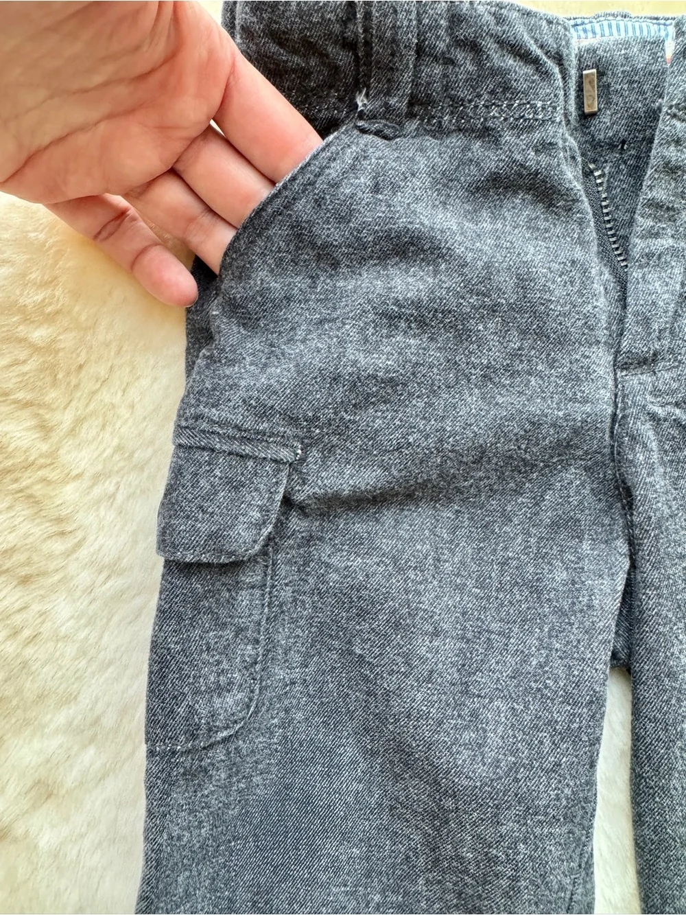 Jacadi Gray Dressy Cargo Pants - Baby